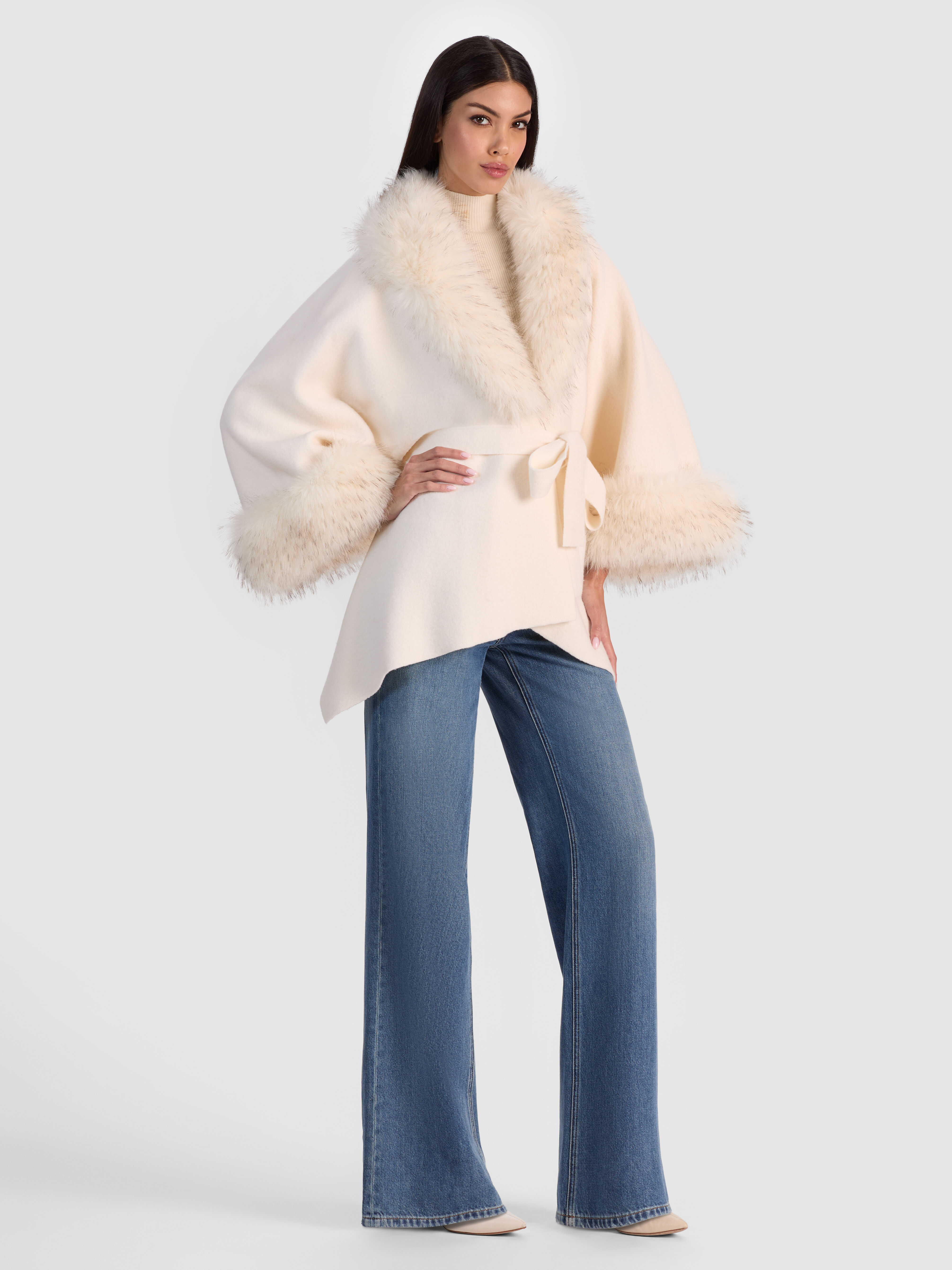 Anastasia Gerrans's NYFW 2026: ALICE + OLIVIA Mini Dress & Coat
