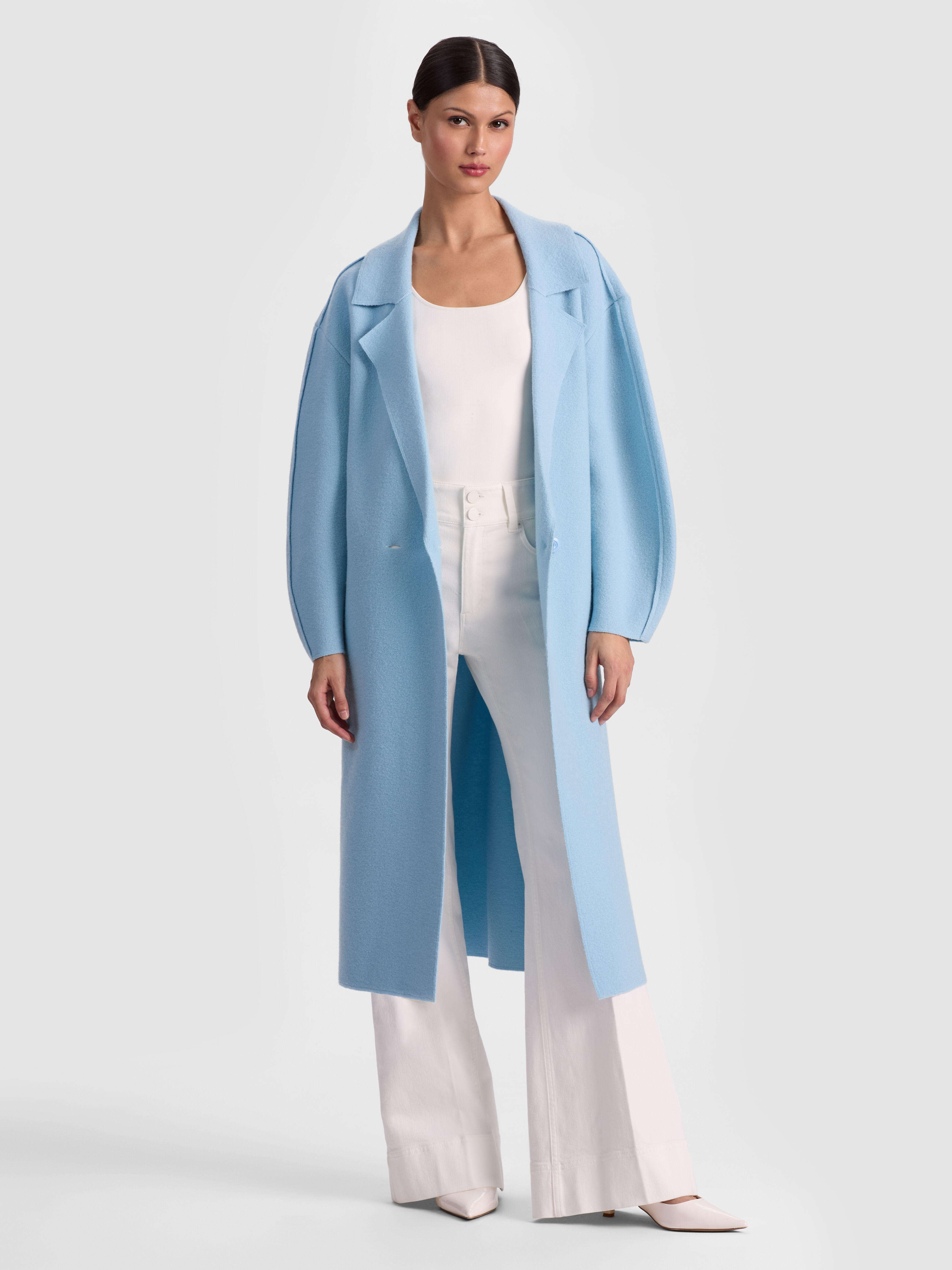 WAVERLY COCOON COAT - CAROLINA BLUE