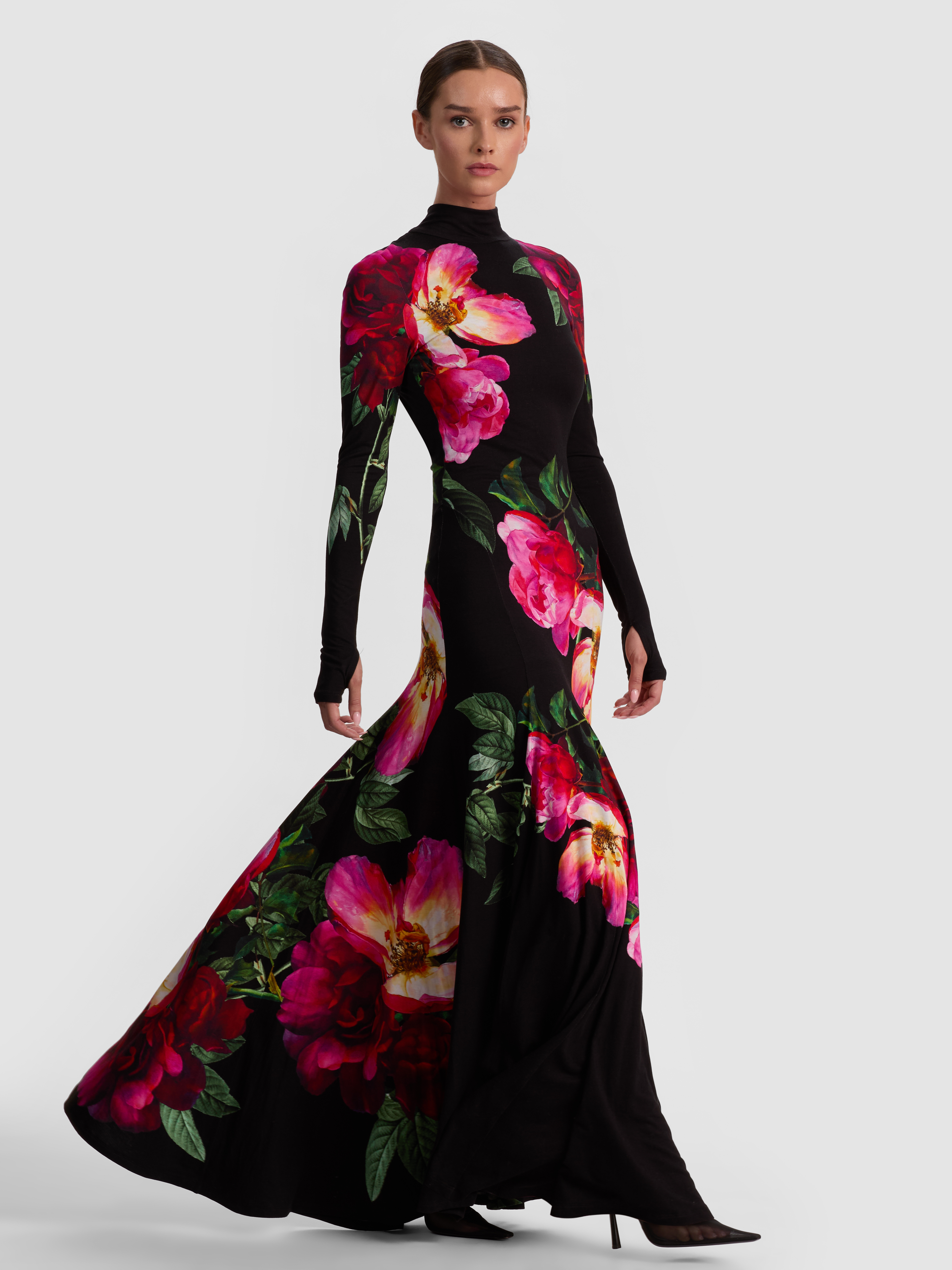alice and olivia augusta maxi dress Alice + Olivia Augusta spaghetti-strap Floral Maxi Dress | Black